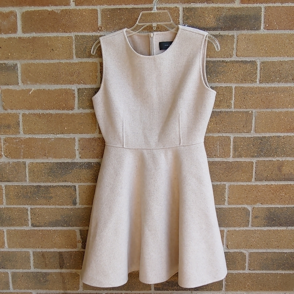 Asm Anna Fit and Flare Wool Dress